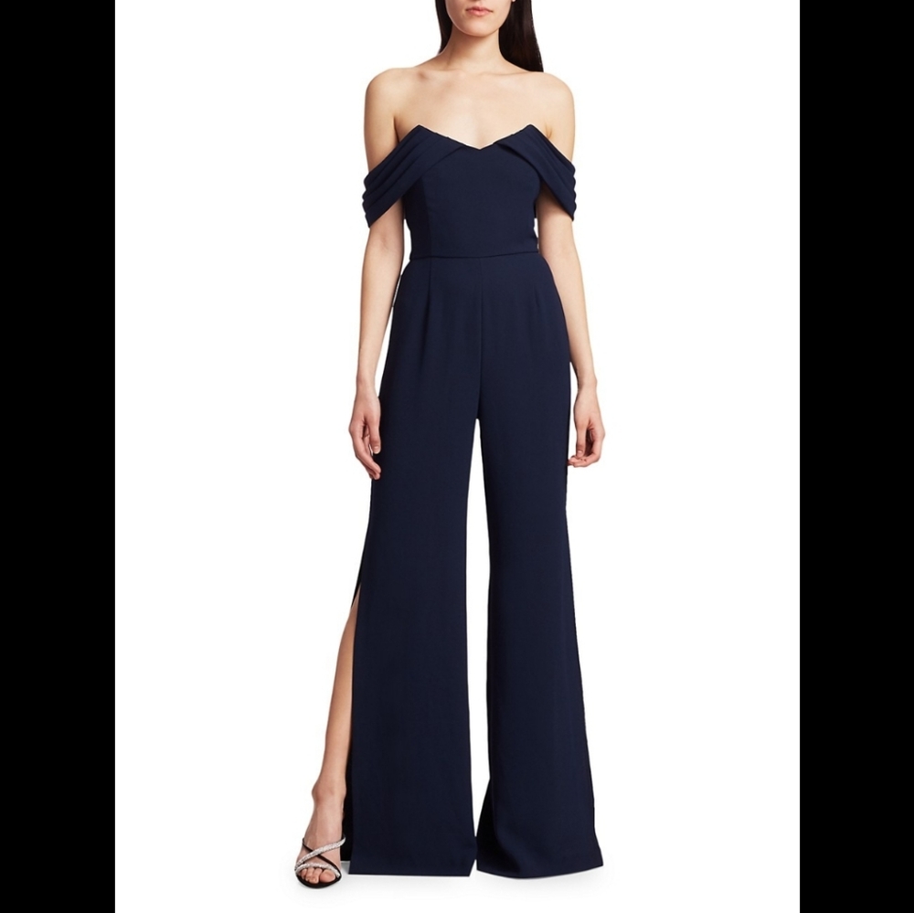 NWT ML Monique Lhuillier Off Shoulder Jumpsuit